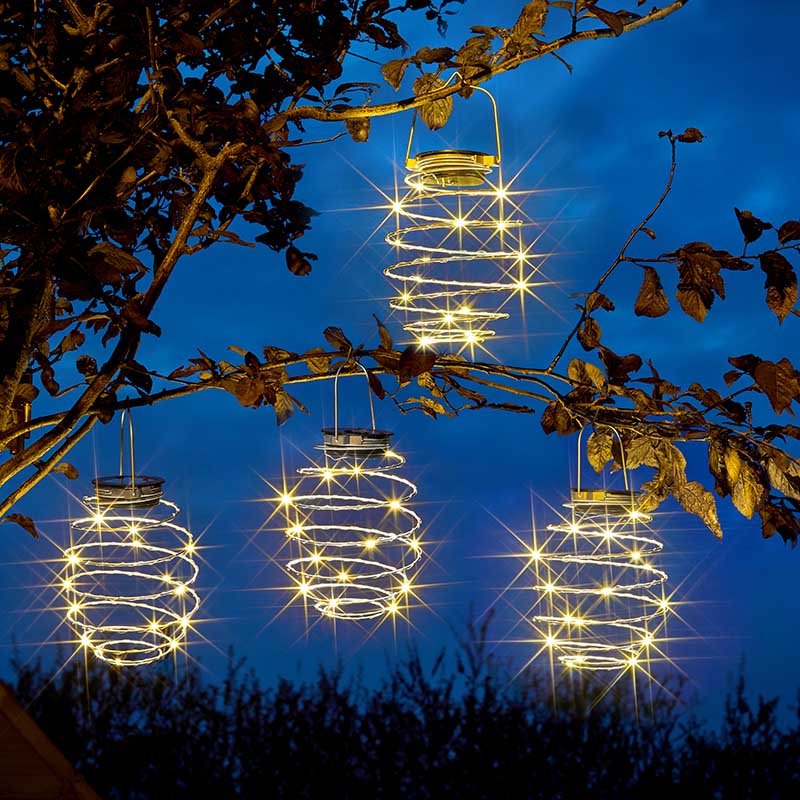 Solar Hanglampen Spiralight - Set van 4