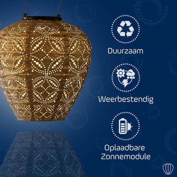 Solar Lampion Balloon - Mandela Gold - 20 cm