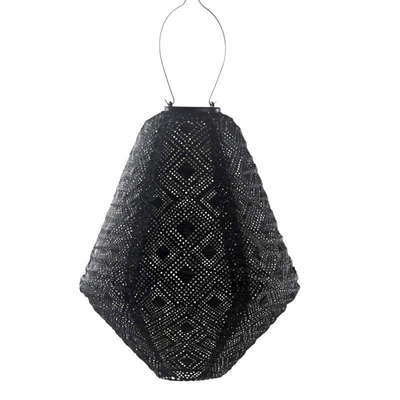 Solar Lampion Can - Mosaic Black - 30 cm
