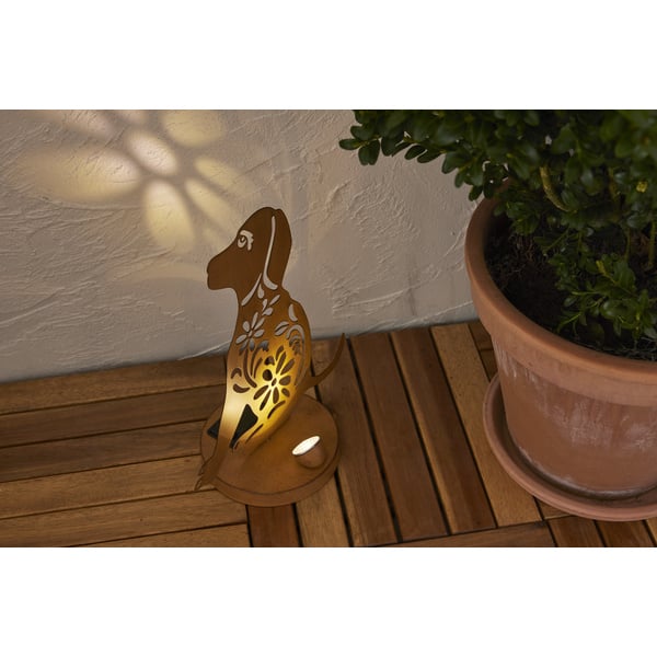 Chien solaire - Effet rouille - 33 cm